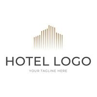 hotel logotipo. construção logotipo ícone vetor modelo