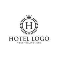 elegante hotel logotipo ícone vetor modelo