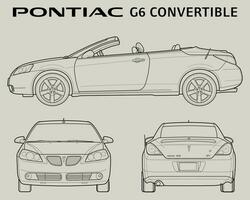 2008 pontiac g6 conversível carro projeto vetor