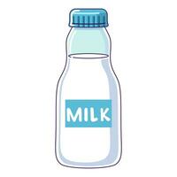plástico leite garrafa dentro simples plano Projeto vetor