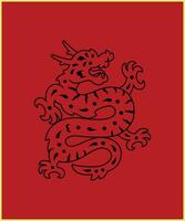 chinês tradicional ano do a Dragão camiseta vetor