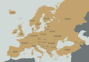 político Europa mapa vetor ilustração. editável e claramente etiquetado camadas.