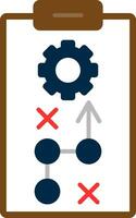 ícone plano de estratégia vetor