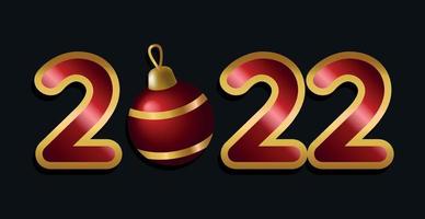 feliz ano novo 2022, feriado de natal, banner da web para publicidade - vetor