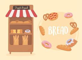pão produtos diferentes vetor