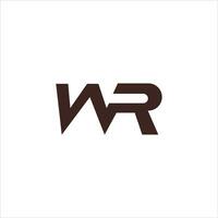 inicial carta wr logotipo ou rw logotipo vetor Projeto modelo