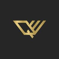 alfabeto iniciais logotipo qw, wq, W e q vetor