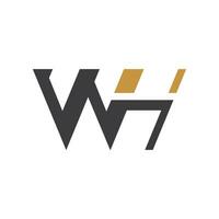 inicial carta wh logotipo ou hw logotipo vetor Projeto modelo