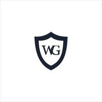 inicial carta wg logotipo ou gw logotipo vetor Projeto modelo