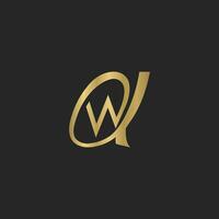 alfabeto iniciais logotipo dw, wd, d e W vetor