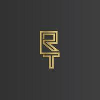 alfabeto iniciais logotipo rt, tr, t e r vetor
