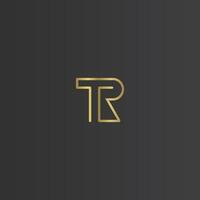 alfabeto iniciais logotipo rt, tr, t e r vetor
