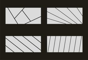 fotos ou colagem de molduras de fotos. layout de grade de página de quadrinhos molduras abstratas e modelo de parede de fotos digitais vetor