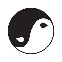 yin yang ícone logotipo vec tor Projeto modelo vetor