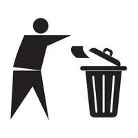 lixo ícone logotipo vetor Projeto modelo