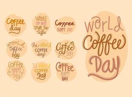 dia mundial do café vetor
