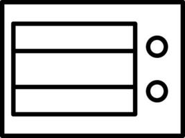 ícone de vetor de forno de microondas