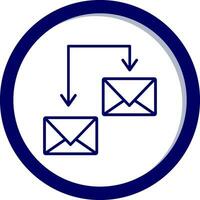 ícone de vetor de troca de e-mails