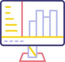 ícone de vetor de gráfico de barras