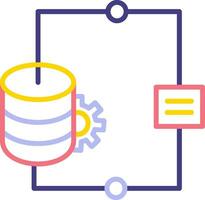 ícone de vetor de integração de dados