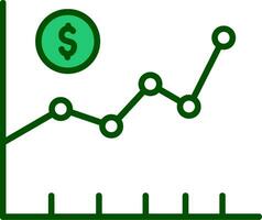 ícone de vetor do mercado de ações