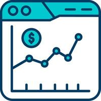 ícone de vetor do mercado de ações