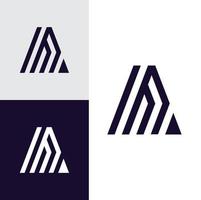 uma carta logotipo ícone identidade símbolo empresarial vetor