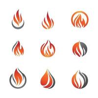 ilustração do ícone do vetor de fogo chama quente