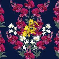padrão sem emenda floral lindas flores de orquídea fundo abstrato. ilustração vetorial desenho aquarela seca. para design de tecido têxtil ou embalagem de produto vetor