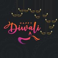 ilustração do projeto do ícone do vetor feliz diwali