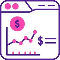 ícone de vetor do mercado de ações