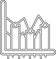 ícone de vetor de gráfico de barras