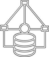 ícone de vetor de fluxo de dados