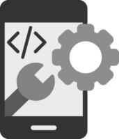 ícone de vetor de desenvolvimento de aplicativos