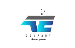 ae ae combinação do logotipo da letra do alfabeto nas cores azul e cinza. design de ícone criativo para empresa e negócios vetor