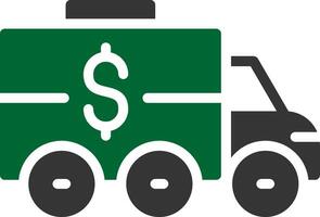 design de ícone criativo de caminhão de banco vetor