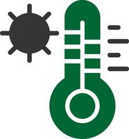 design de ícone criativo de temperatura quente vetor