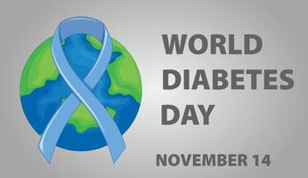 Design de pôster para o Dia Mundial do Diabetes vetor