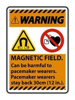 campo magnético de alerta pode ser prejudicial para usuários de marca-passo. usuários de marca-passo. vetor