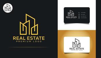 design de logotipo abstrato e minimalista imobiliário. construção, arquitetura ou logotipo de construção vetor