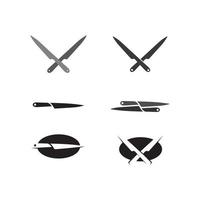 faca e ícone de cozinha de chef vetor talheres símbolo de utensílios de cozinha para design de cozinha