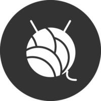 design de ícone criativo de bola de lã vetor