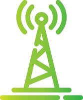 design de ícone criativo de torre de rádio vetor