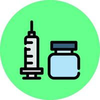 design de ícone criativo de vacina vetor