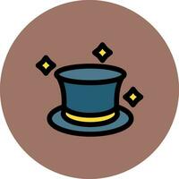 design de ícone criativo de chapéu mágico vetor