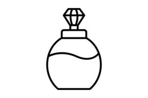 perfume garrafa ícone. ícone relacionado para fragrância e perfumaria. linha ícone estilo. elemento ilustração vetor