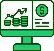 ícone de vetor do mercado de ações