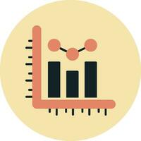 ícone de vetor de gráfico de barras