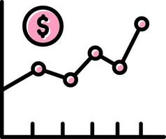 ícone de vetor do mercado de ações