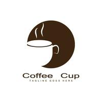 vetor de modelo de logotipo de xícara de café